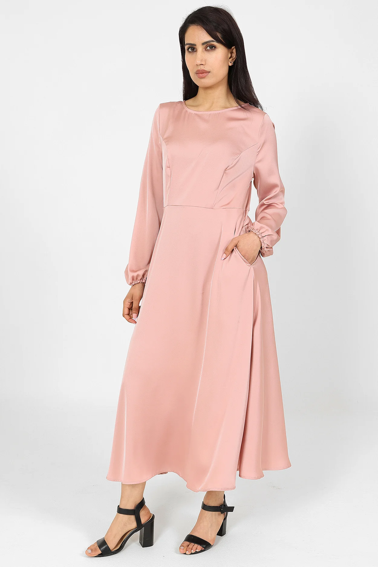 Amina Blush Pink Dress - Image 2