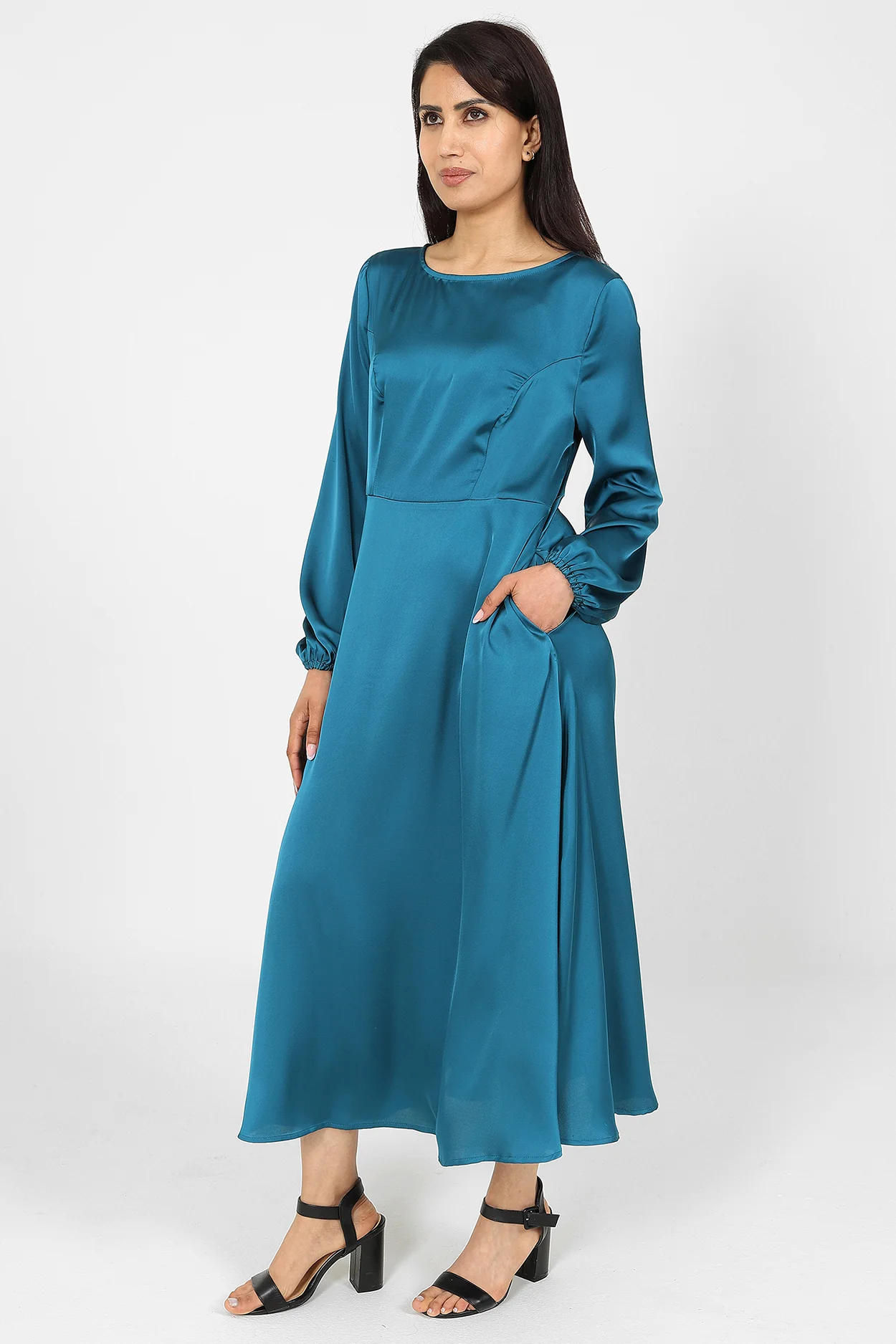 Amina Teal Dress - Image 2