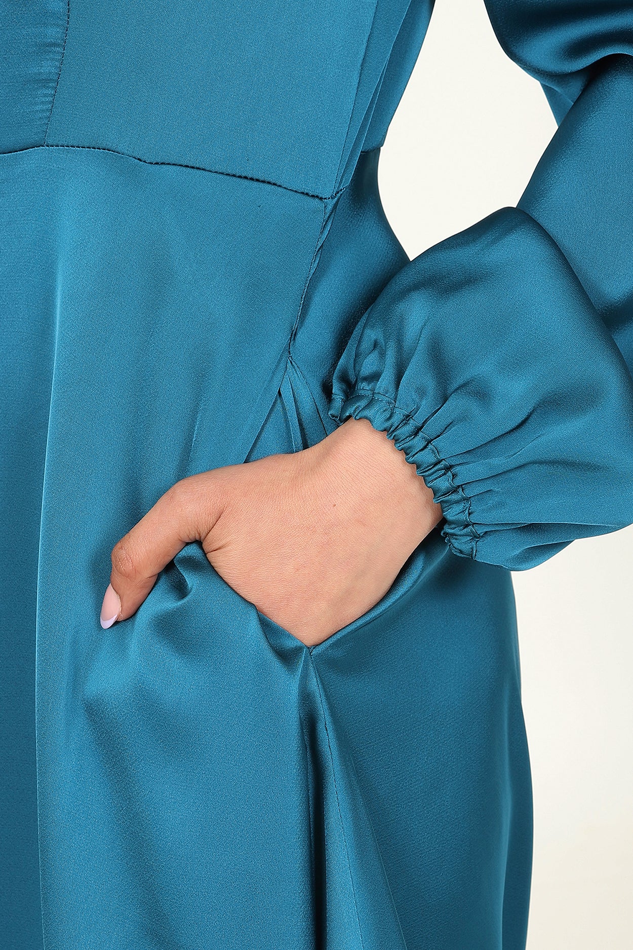 Amina Teal Dress - Image 3