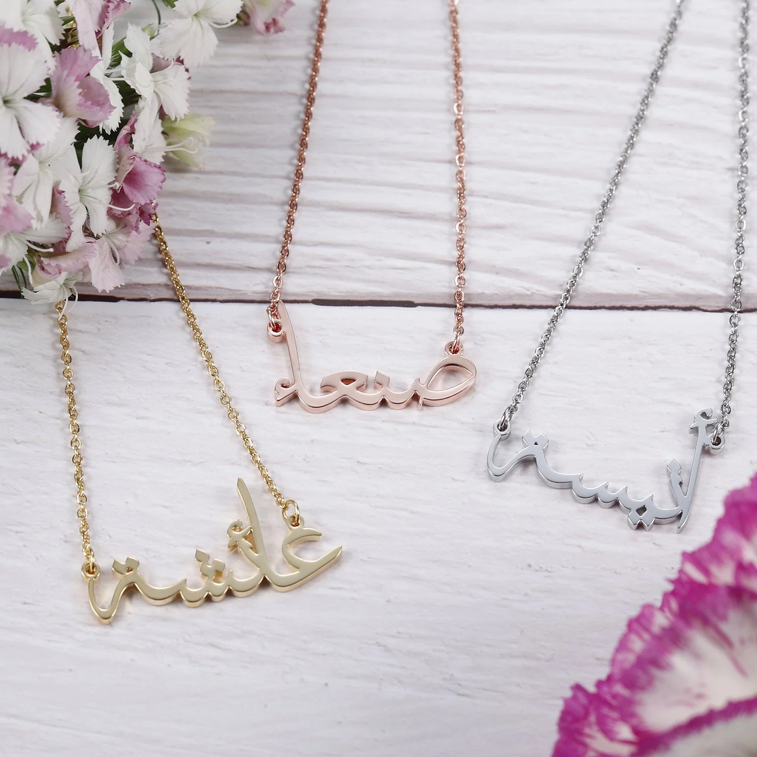 Premium Calligraphy Arabic Name Necklace - Image 4