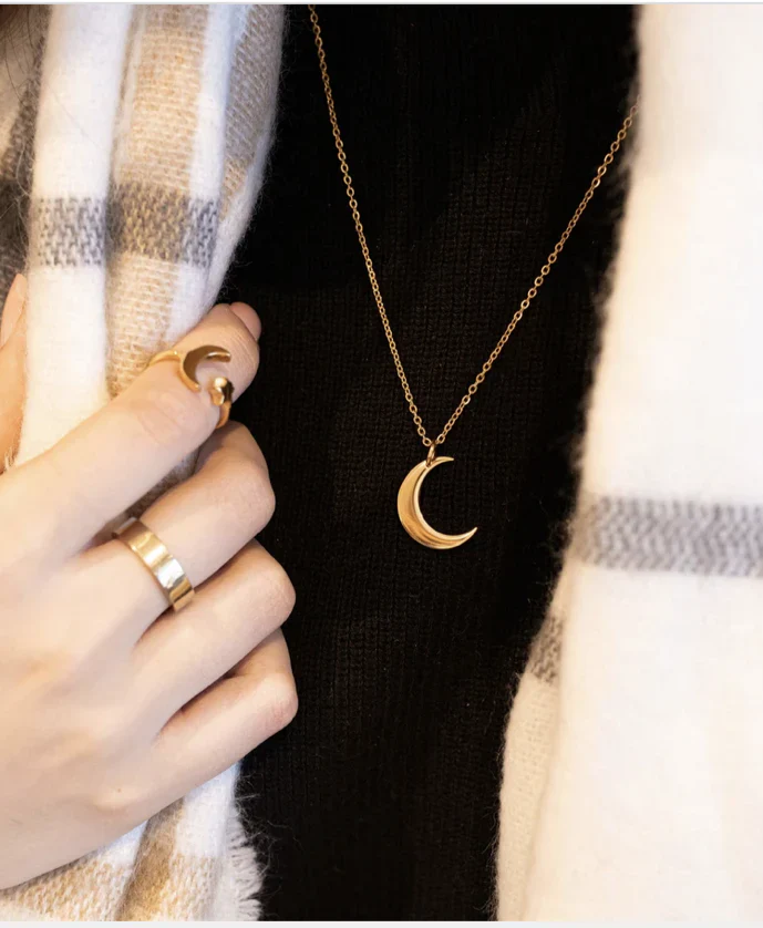 Crescent Moon Necklace - Image 2
