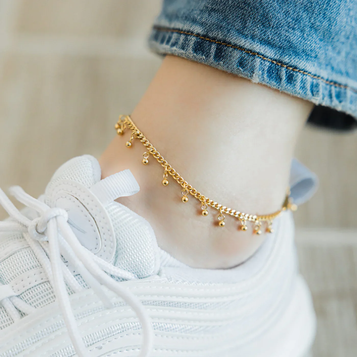 Dangling Dotted Anklet - Image 2