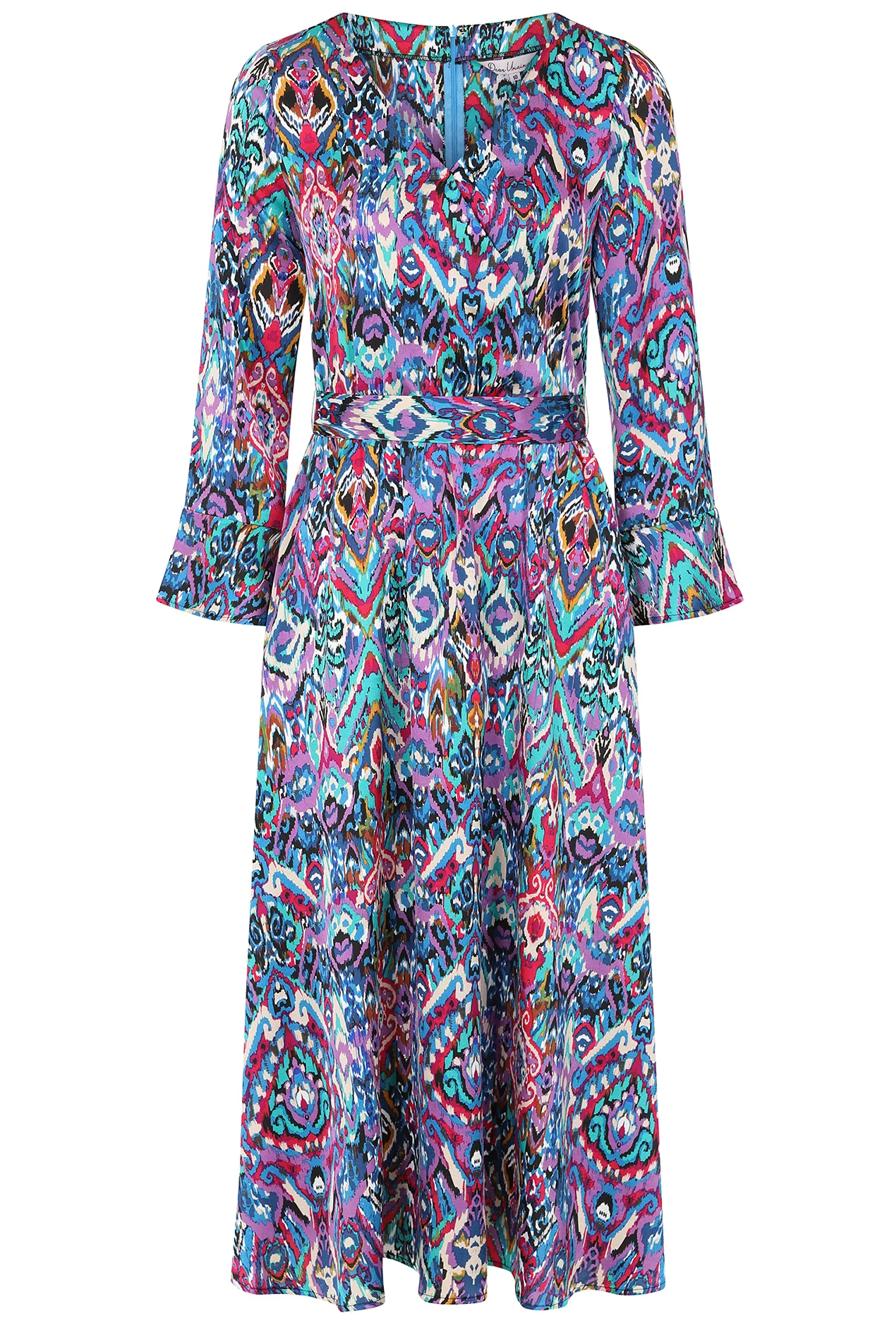 Geo Floral Satin Dress