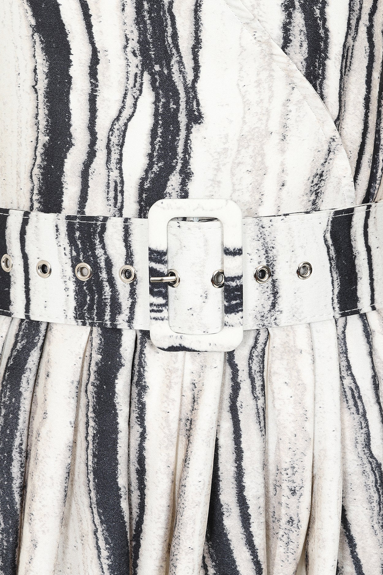 Halima Black and White Stripes Dress - Image 6
