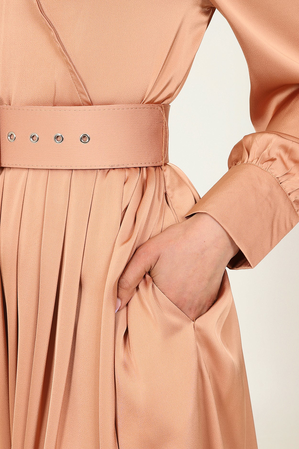 Halima Burnt Orange Dress - Image 3