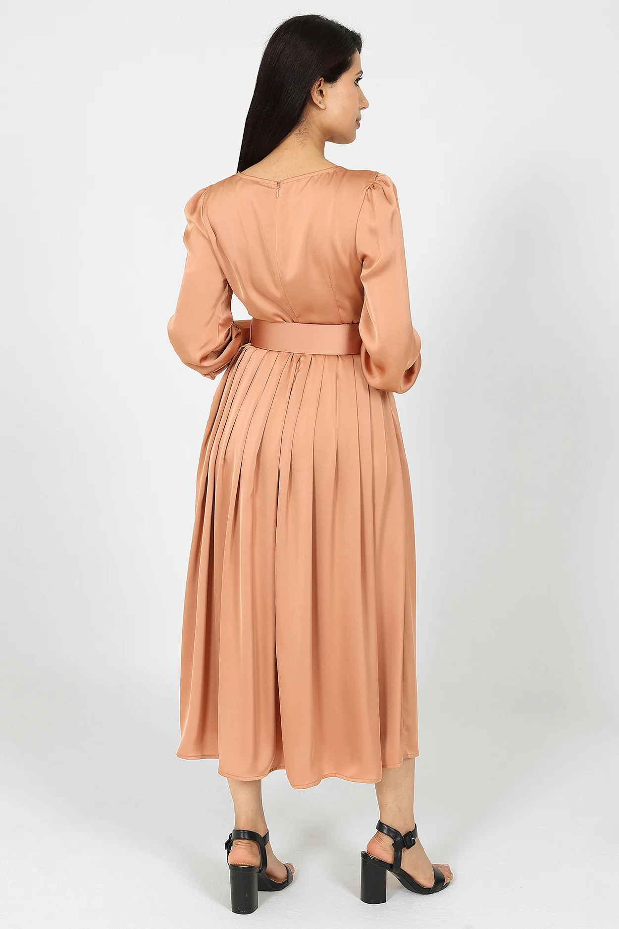 Halima Burnt Orange Dress - Image 4