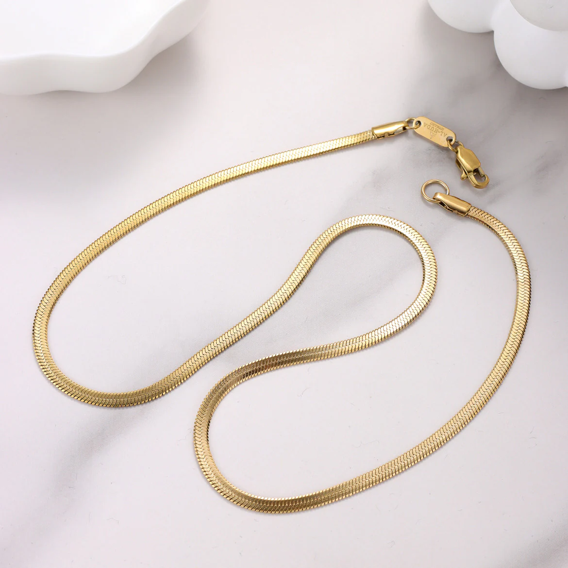 Herringbone Chain Necklace - Image 3