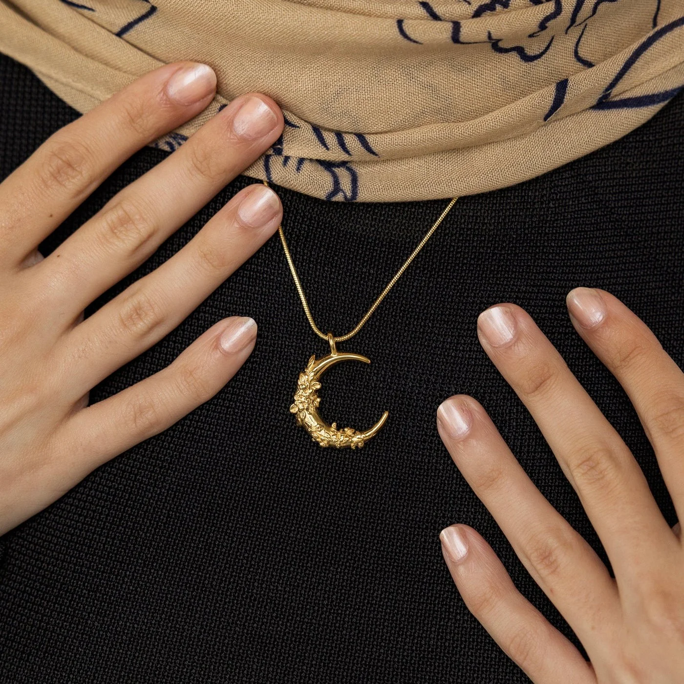 Jasmine Crescent Necklace - Image 2