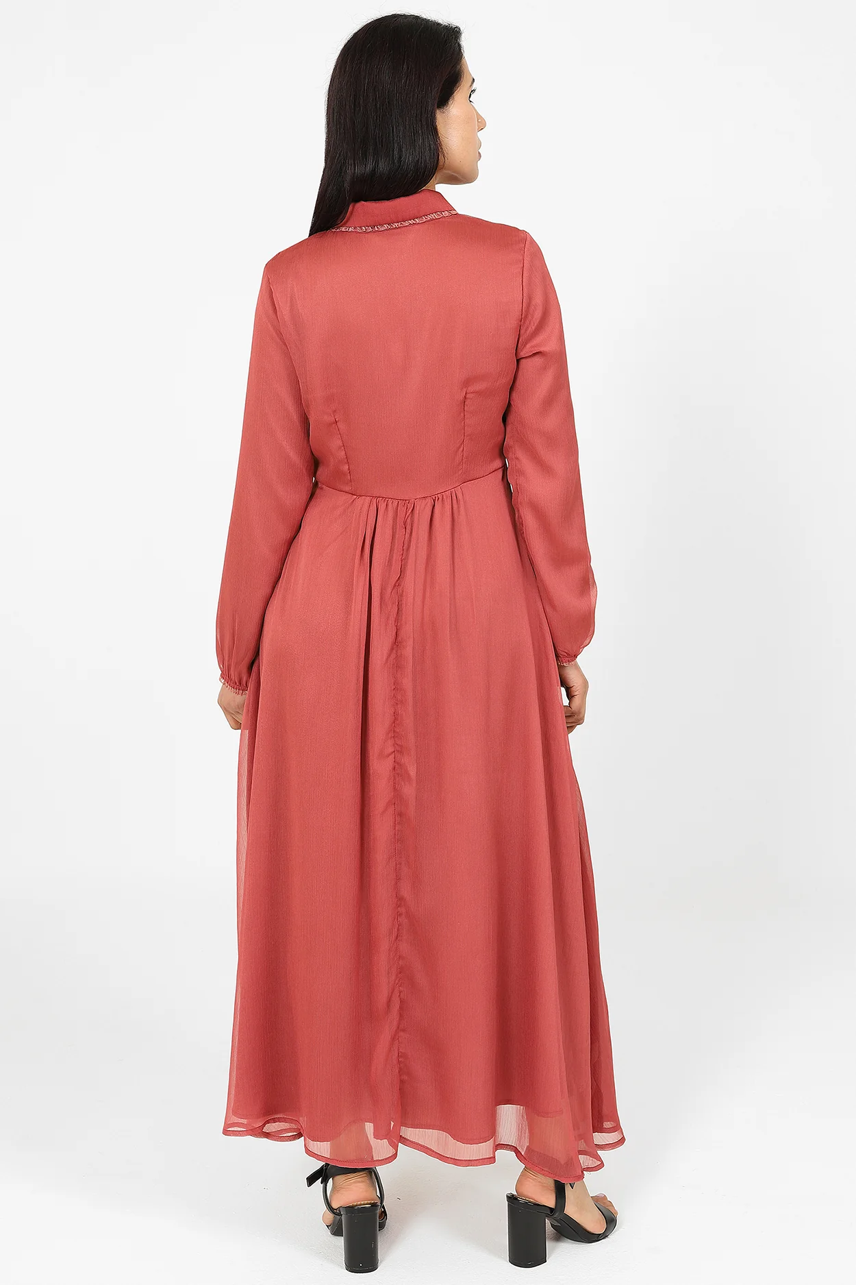 Maidah Crimson Red Dress - Image 3