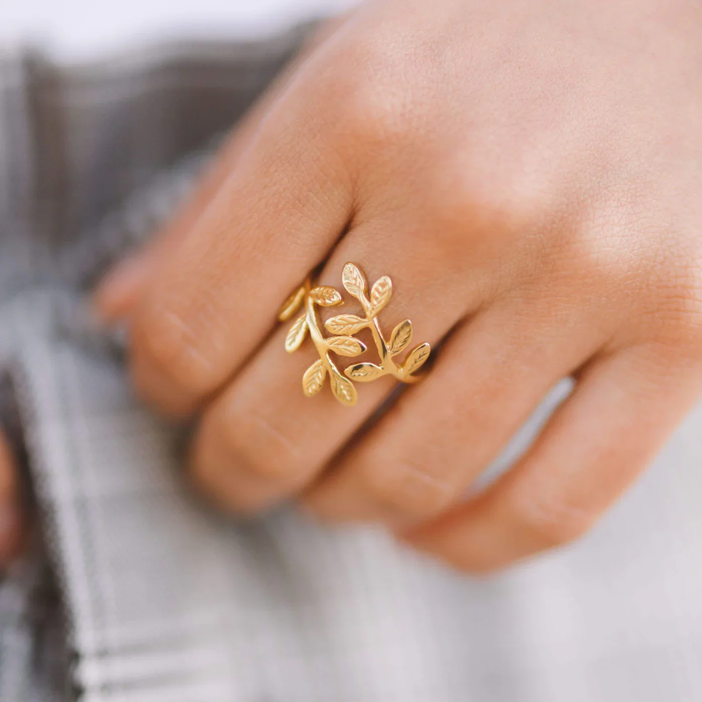 Palestine Olive Leaf Ring - Image 4