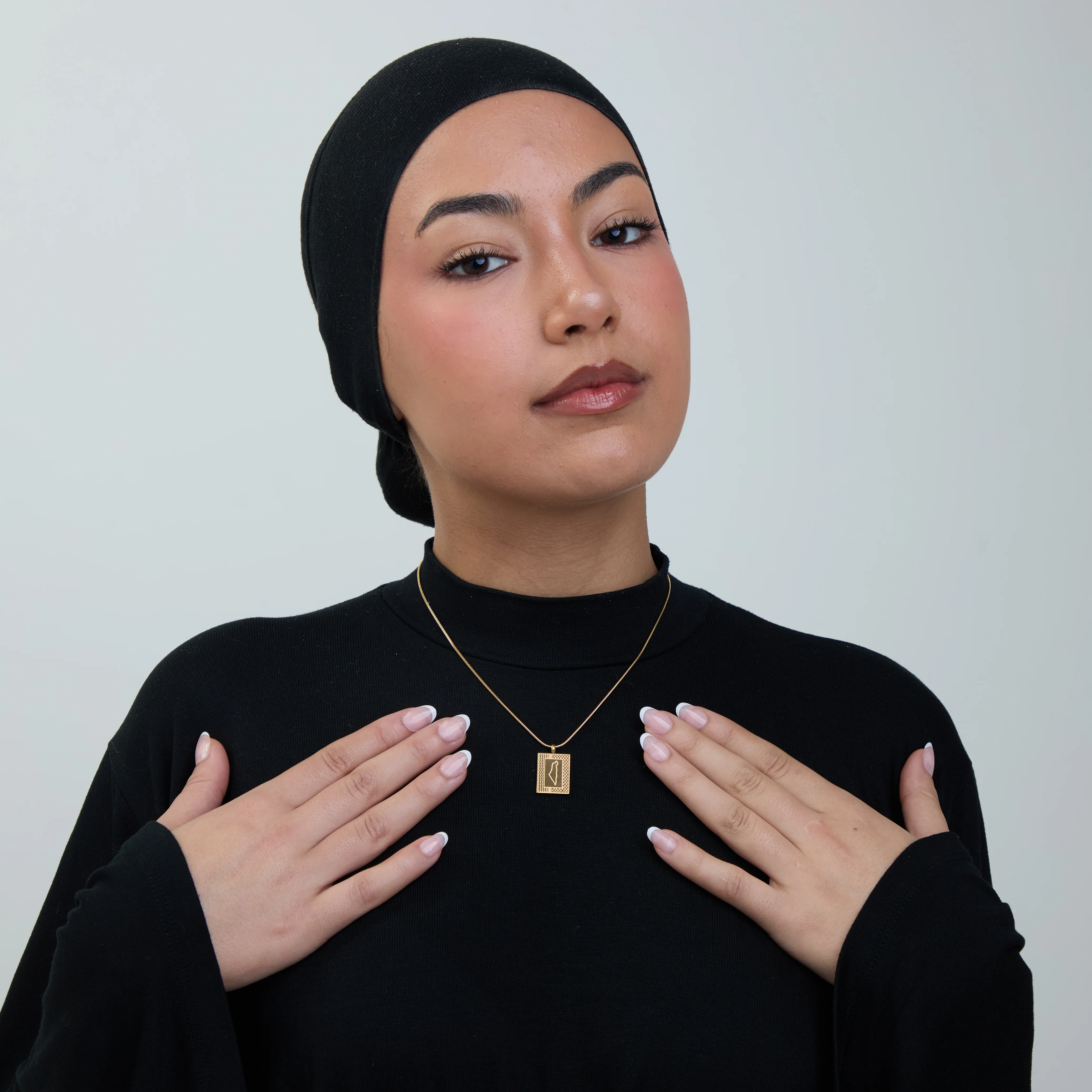 Palestine Keffiyeh Heritage Map Necklace - Image 3