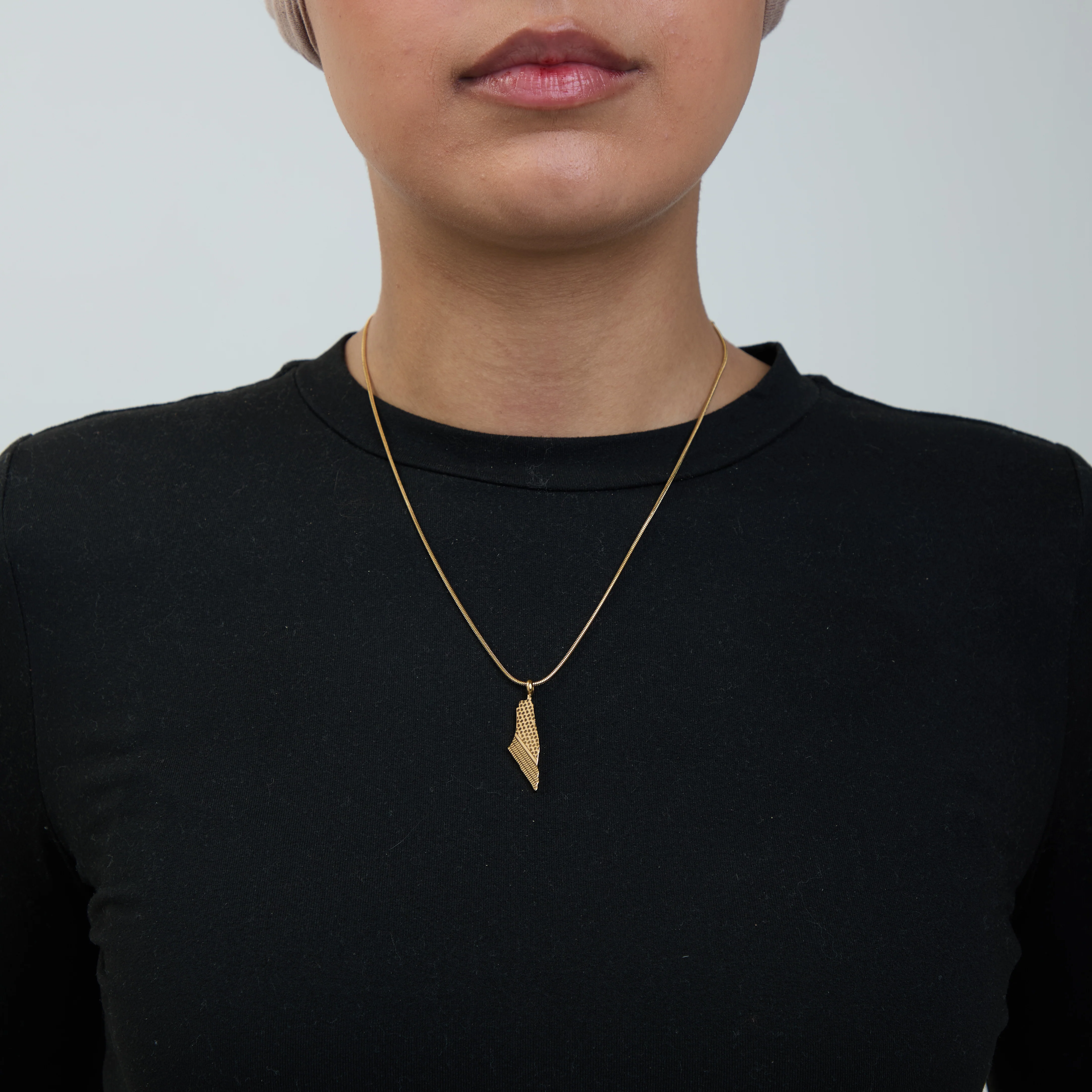 Palestine Keffiyeh Map Necklace - Image 4