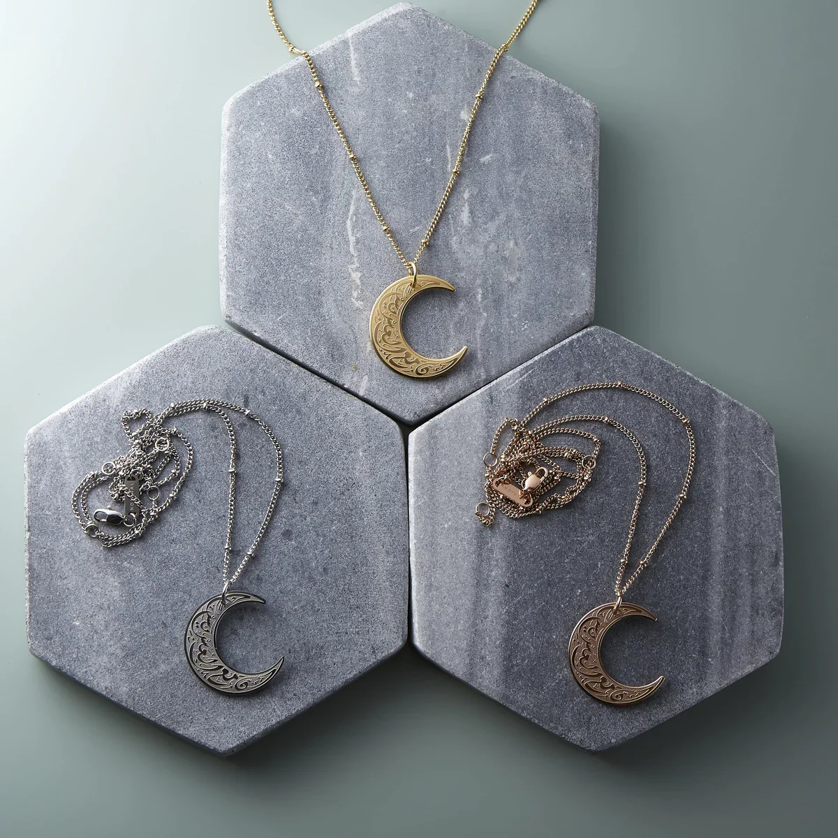 Verily, with hardship comes ease | Crescent Necklace - Image 2