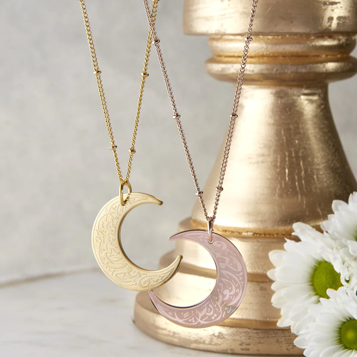 Verily, with hardship comes ease | Crescent Necklace - Image 4
