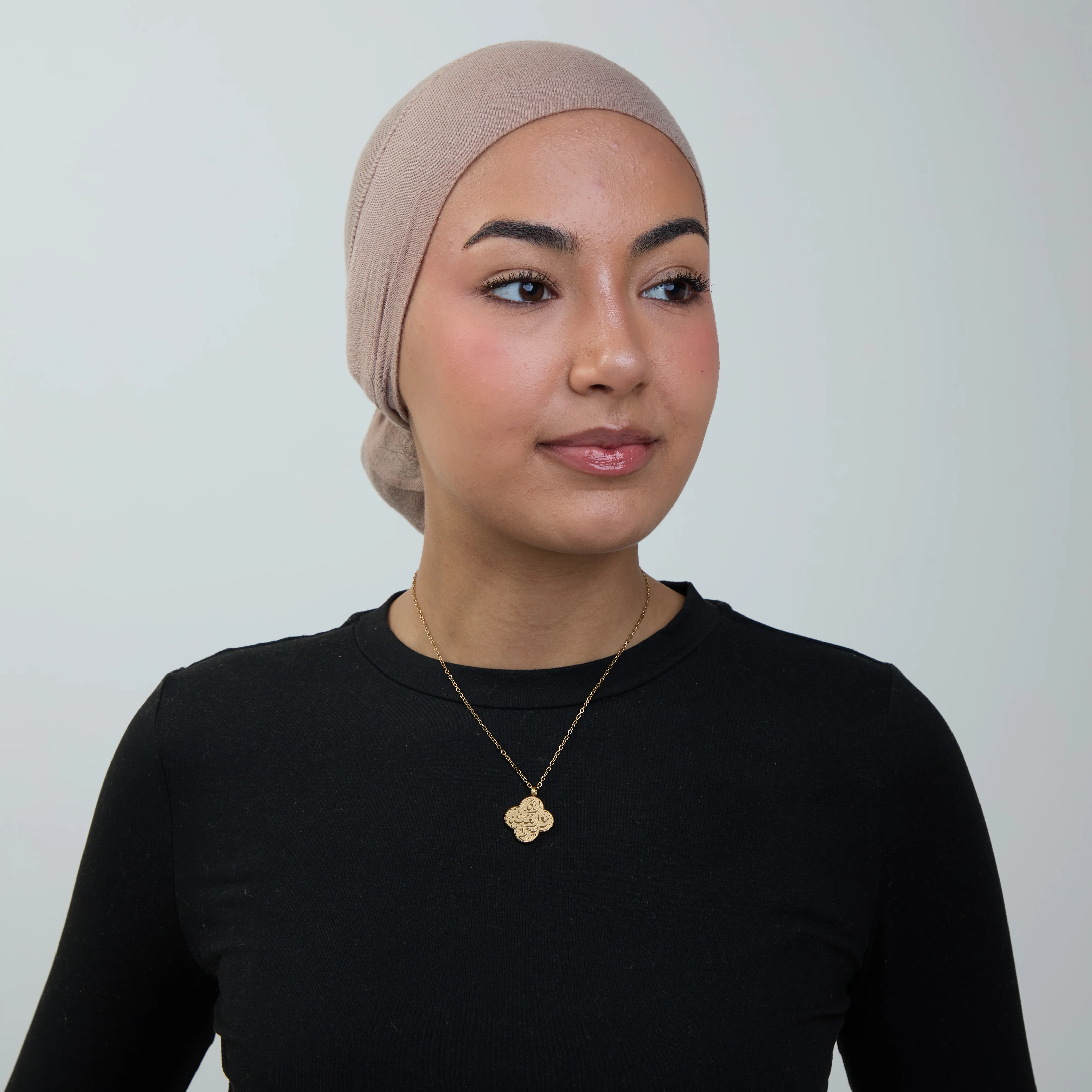 "Verily, with hardship comes ease" Golden Relief Necklace - Image 3